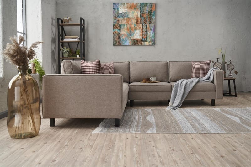 Soffa m. Divan Vivianna 4-sits - Cream - Möbler - Soffa - Divansoffa & schäslongsoffa - 4 sits soffa med divan