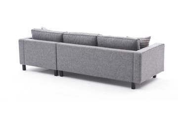 Soffa m. Divan Vivianna 4-sits - Grå - Möbler - Soffa - Divansoffa & schäslongsoffa - 4 sits soffa med divan