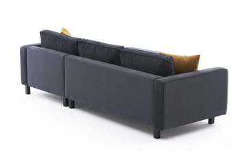 Soffa m. Divan Vivianna 4-sits - Mörkgrå - Möbler - Soffa - Divansoffa & schäslongsoffa - 4 sits soffa med divan