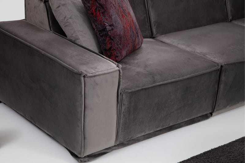Soffa m. Divan Woodlaw 3-sits - Grå - Möbler - Soffa - 3 sits soffa