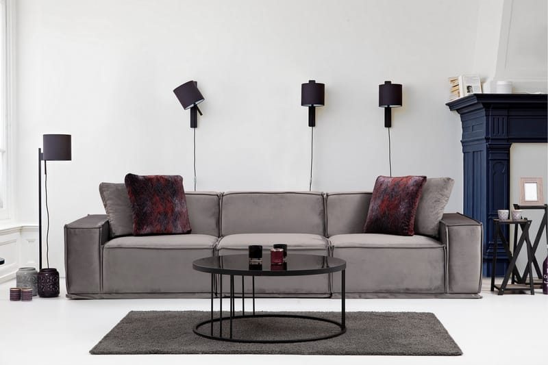 Soffa m. Divan Woodlaw 3-sits - Grå - Möbler - Soffa - 3 sits soffa