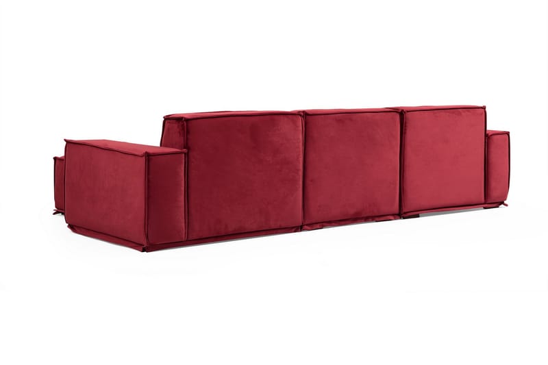 Soffa m. Divan Woodlaw 4-sits - Burgundy - 4 sits soffa med divan - Divansoffa & schäslongsoffa