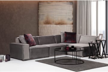 Soffa m. Divan Woodlaw 4-sits - Grå - Möbler - Soffa - Hörnsoffa