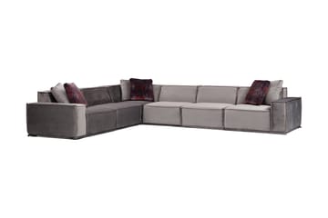 Soffa m. Divan Woodlaw 6-sits - Grå - Möbler - Soffa - Hörnsoffa