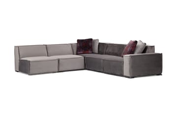 Soffa m. Divan Woodlaw 6-sits - Grå - Möbler - Soffa - Hörnsoffa
