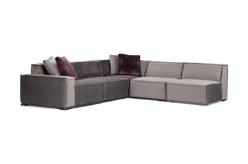 Soffa m. Divan Woodlaw 6-sits - Grå - Möbler - Soffa - Hörnsoffa