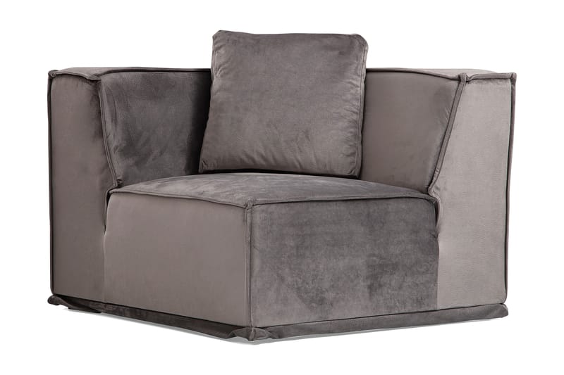 Soffa m. Divan Woodlaw 6-sits - Grå - Divansoffa & schäslongsoffa