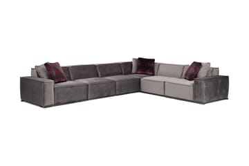 Soffa m. Divan Woodlaw 6-sits - Grå - Möbler - Soffa - Hörnsoffa
