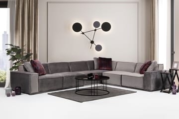 Soffa m. Divan Woodlaw 6-sits - Grå - Möbler - Soffa - Hörnsoffa