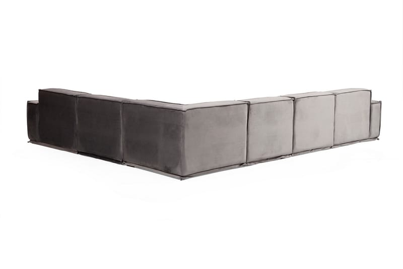 Soffa m. Divan Woodlaw 6-sits - Grå - Möbler - Soffa - Hörnsoffa