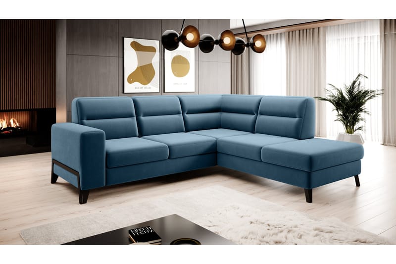 Soffa m. Schäslong Banty 4-sits - Blå - Möbler - Soffa - Divansoffa & schäslongsoffa - 4 sits soffa med divan