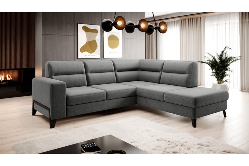 Soffa m. Schäslong Banty 4-sits - Grå - Möbler - Soffa - Divansoffa & schäslongsoffa - 4 sits soffa med divan