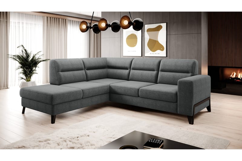 Soffa m. Schäslong Banty 4-sits - Grå - Möbler - Soffa - Divansoffa & schäslongsoffa - 4 sits soffa med divan