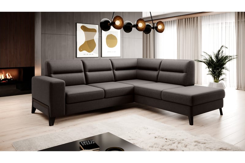 Soffa m. Schäslong Banty 4-sits - Grå - Möbler - Soffa - Divansoffa & schäslongsoffa - 4 sits soffa med divan
