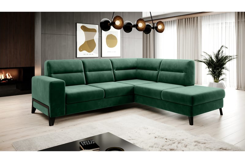 Soffa m. Schäslong Banty 4-sits - Grön - Möbler - Soffa - Divansoffa & schäslongsoffa - 4 sits soffa med divan
