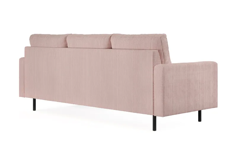 Peppe 3-sits Vändbar L-formad Divansoffa i Manchester - Rosa - Möbler - Soffa - Divansoffa & schäslongsoffa - 3 sits soffa med divan