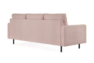 Peppe 3-sits Vändbar L-formad Divansoffa i Manchester - Rosa - Möbler - Soffa - Divansoffa & schäslongsoffa - 3 sits soffa med divan