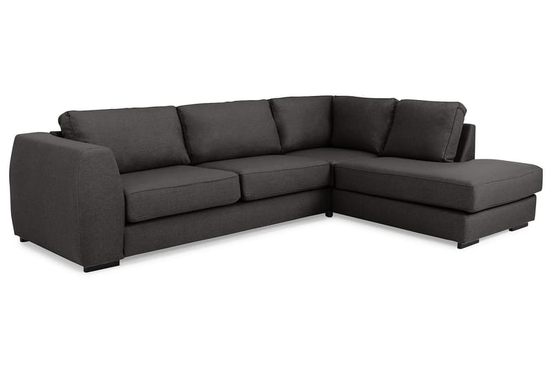 Soffa Ontario 3-sits med Schäslong Höger - Mörkgrå - Möbler - Soffa - Divansoffa & schäslongsoffa - 3 sits soffa med divan