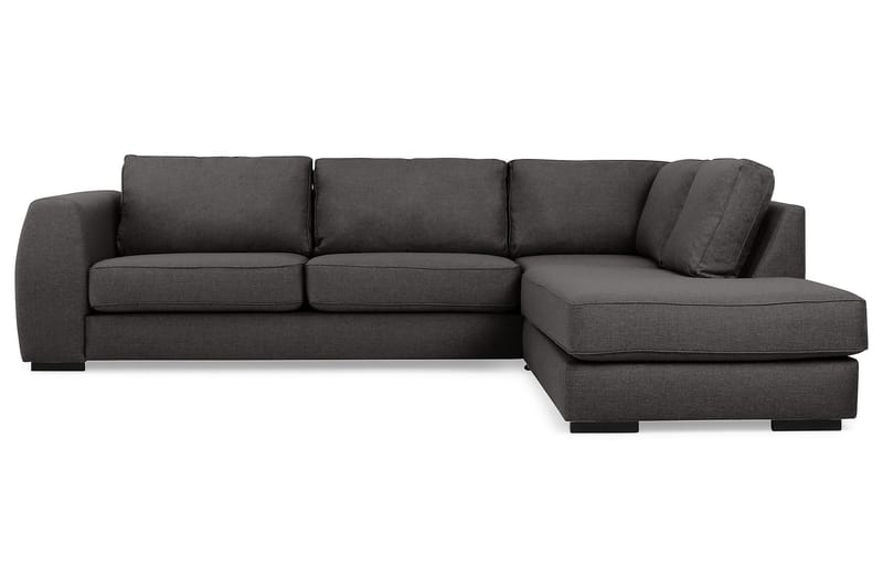 Soffa Ontario 3-sits med Schäslong Höger - Mörkgrå - Möbler - Soffa - Divansoffa & schäslongsoffa - 3 sits soffa med divan
