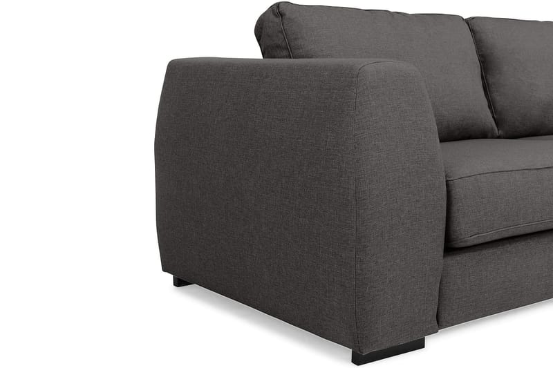 Soffa Ontario 3-sits med Schäslong Höger - Mörkgrå - Möbler - Soffa - Divansoffa & schäslongsoffa - 3 sits soffa med divan