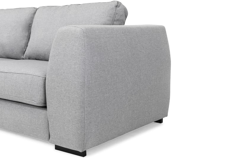 Soffa Ontario 3-sits med Schäslong Vänster - Ljusgrå - Möbler - Soffa - Divansoffa & schäslongsoffa - 3 sits soffa med divan