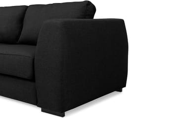 Soffa Ontario 3-sits med Schäslong Vänster - Svart - Möbler - Soffa - Divansoffa & schäslongsoffa - 3 sits soffa med divan