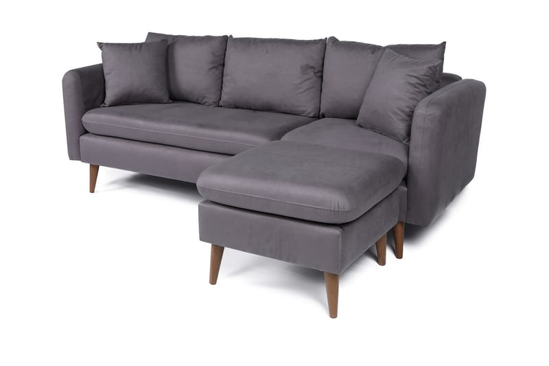 Sofiko Divansoffa Höger - Antracit/Natur - Möbler - Soffa - Divansoffa & schäslongsoffa - 4 sits soffa med divan
