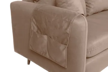 Sofiko Divansoffa Höger - Brun/Natur - Möbler - Soffa - Divansoffa & schäslongsoffa - 4 sits soffa med divan