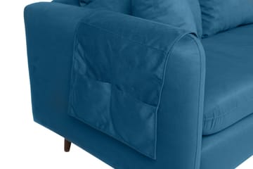 Sofiko Divansoffa Höger - Mörkblå/Natur - Möbler - Soffa - Divansoffa & schäslongsoffa - 4 sits soffa med divan