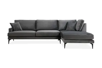 Stacker Hörnsoffa med Divan Höger - Svart - Möbler - Soffa - Divansoffa & schäslongsoffa