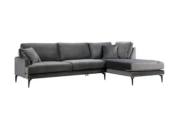 Stacker Hörnsoffa med Divan Höger - Svart - Möbler - Soffa - Divansoffa & schäslongsoffa