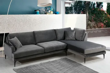 Stacker Hörnsoffa med Divan Höger - Svart - Möbler - Soffa - Divansoffa & schäslongsoffa