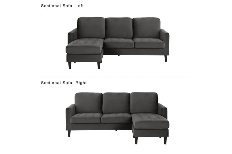Strummer Divansoffa Grå - Möbler - Soffa - Divansoffa & schäslongsoffa - 3 sits soffa med divan