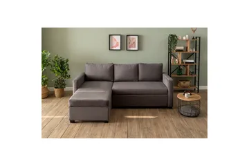 Tareen Soffa med Divan 3-sits - Grå - Möbler - Soffa - Divansoffa & schäslongsoffa - 3 sits soffa med divan