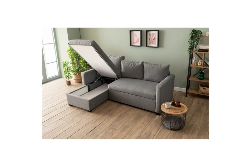 Tareen Soffa med Divan 3-sits - Ljusgrå - Möbler - Soffa - Divansoffa & schäslongsoffa - 3 sits soffa med divan