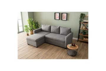 Tareen Soffa med Divan 3-sits - Ljusgrå - Möbler - Soffa - Divansoffa & schäslongsoffa - 3 sits soffa med divan