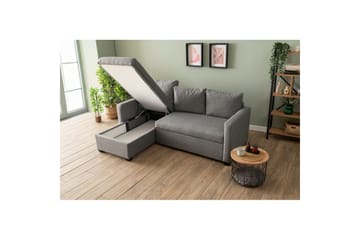 Tareen Soffa med Divan 3-sits - Ljusgrå - Möbler - Soffa - Divansoffa & schäslongsoffa - 3 sits soffa med divan