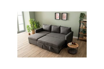 Tareen Soffa med Divan 3-sits - Mörkgrå - Möbler - Soffa - Divansoffa & schäslongsoffa - 3 sits soffa med divan