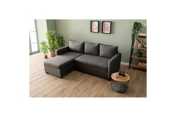 Tareen Soffa med Divan 3-sits - Mörkgrå - Möbler - Soffa - Divansoffa & schäslongsoffa - 3 sits soffa med divan