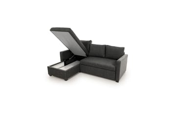 Tareen Soffa med Divan 3-sits - Mörkgrå - Möbler - Soffa - Divansoffa & schäslongsoffa - 3 sits soffa med divan