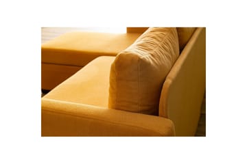 Tareen Soffa med Divan 3-sits - Sennepsgul - Möbler - Soffa - Divansoffa & schäslongsoffa - 3 sits soffa med divan