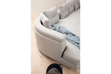 Tekawa Soffa m. Divan 4-sits - Ljusgrå - Möbler - Soffa - Divansoffa & schäslongsoffa - 4 sits soffa med divan