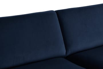 Teodin 2,5-sits Sammetssoffa med Schäslong Höger - Blå - Möbler - Soffa - Divansoffa & schäslongsoffa - 2 sits soffa med divan