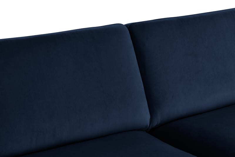 Teodin 2,5-sits Sammetssoffa med Schäslong Höger - Blå - Möbler - Soffa - Divansoffa & schäslongsoffa - 2 sits soffa med divan