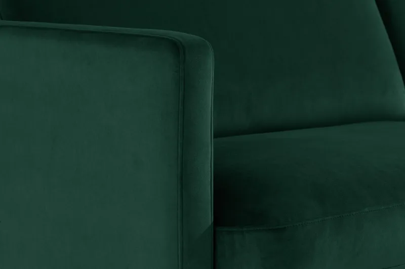 Teodin 2,5-sits Sammetssoffa med Schäslong Höger - Grön - Möbler - Soffa - Divansoffa & schäslongsoffa - 2 sits soffa med divan