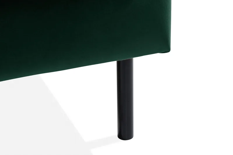 Teodin 2,5-sits Sammetssoffa med Schäslong Höger - Grön - Möbler - Soffa - Divansoffa & schäslongsoffa - 2 sits soffa med divan