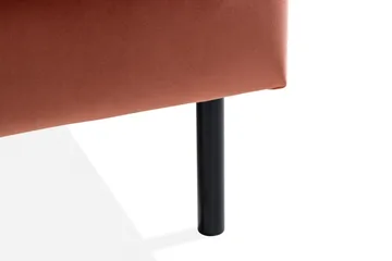 Teodin 2,5-sits Sammetssoffa med Schäslong Höger - Rosa - Möbler - Soffa - Divansoffa & schäslongsoffa - 2 sits soffa med divan