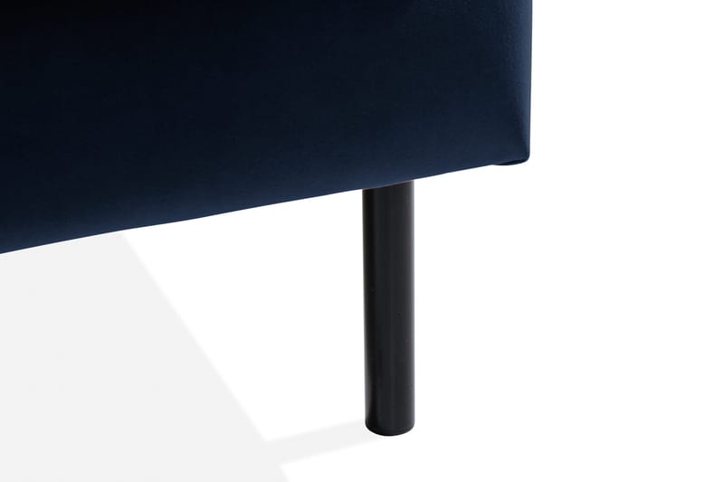 Teodin 2,5-sits Sammetssoffa med Schäslong Vänster - Blå - Möbler - Soffa - Divansoffa & schäslongsoffa - 2 sits soffa med divan