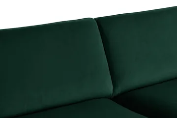 Teodin 2,5-sits Sammetssoffa med Schäslong Vänster - Grön - Möbler - Soffa - Divansoffa & schäslongsoffa - 2 sits soffa med divan