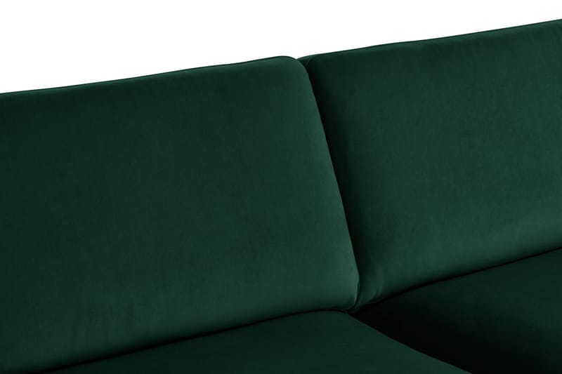 Teodin 2,5-sits Sammetssoffa med Schäslong Vänster - Grön - Möbler - Soffa - Divansoffa & schäslongsoffa - 2 sits soffa med divan